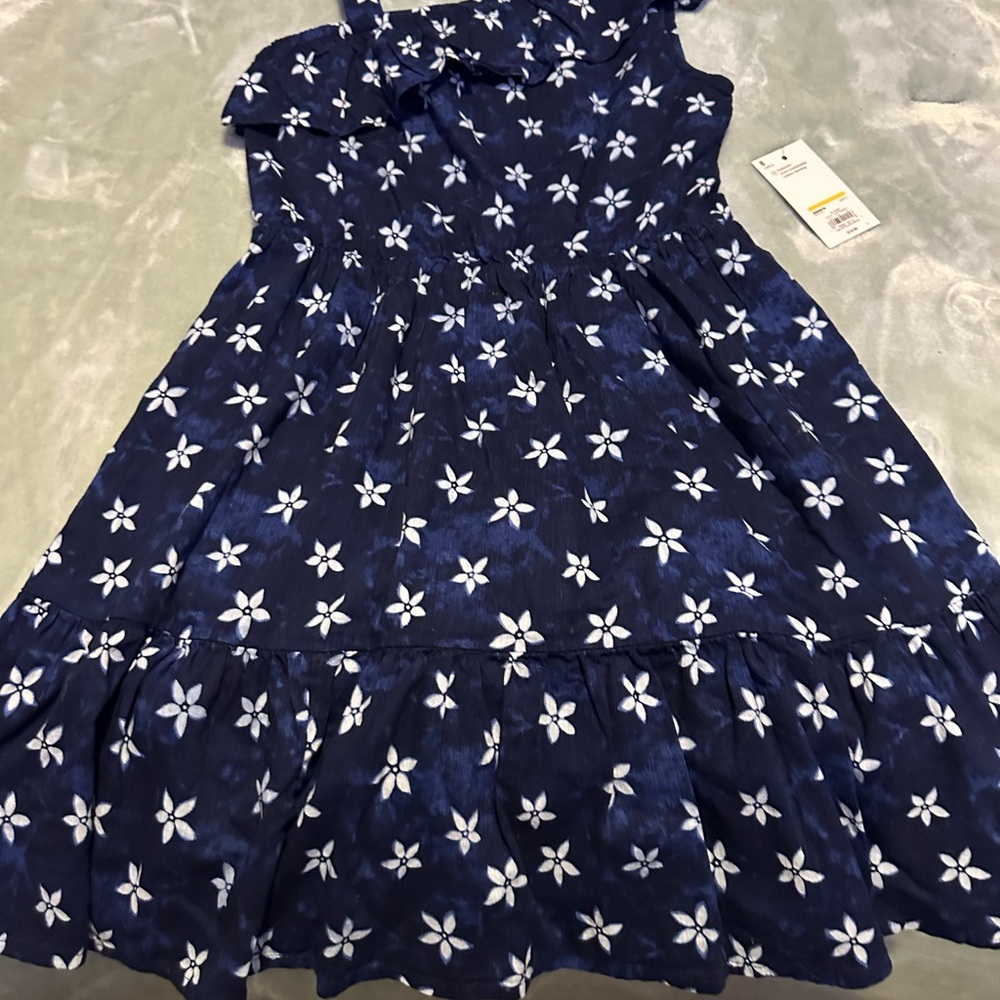 Floral Navy Blue Kids Dress